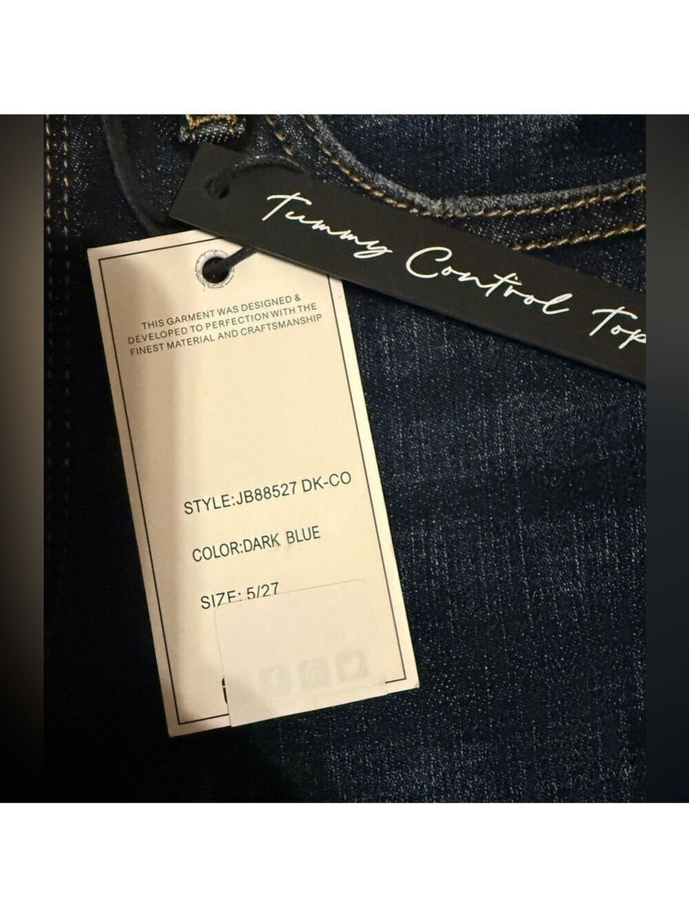 Judy Blue Tummy Control Dark Blue Skinny Jeans NWT - Picture 2 of 7